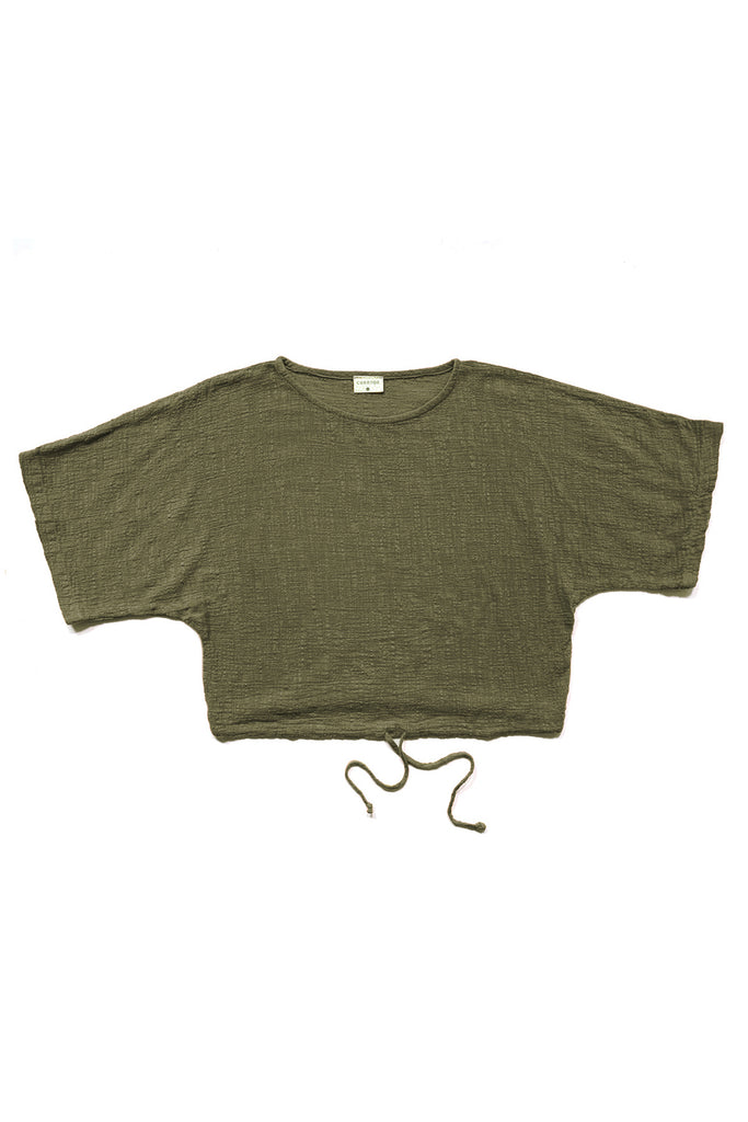 Ayana Top in Mud on white background
