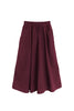 Fawn Poplin Skirt in Burgundy on white background