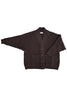 Grandpa Cardigan in Chocolate on white background