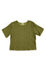 Hanna Tee in Avocado/Black Stripe on white background