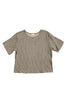 Hanna Tee in Oat/Black Stripe on white background