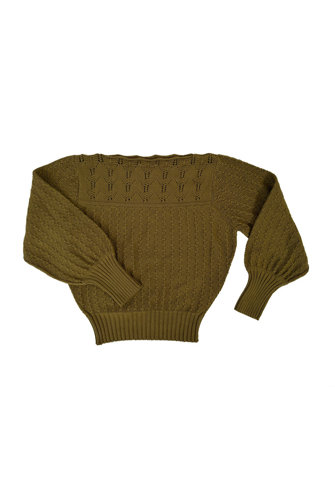 Ivy Sweater in Fennel on white background