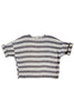 Izzy Stripe Top in Oyster in front of white background