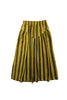 Jessie Stripe Skirt in Dijon on white background