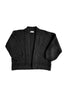 Boucle Jonah Cardigan in Black on white background