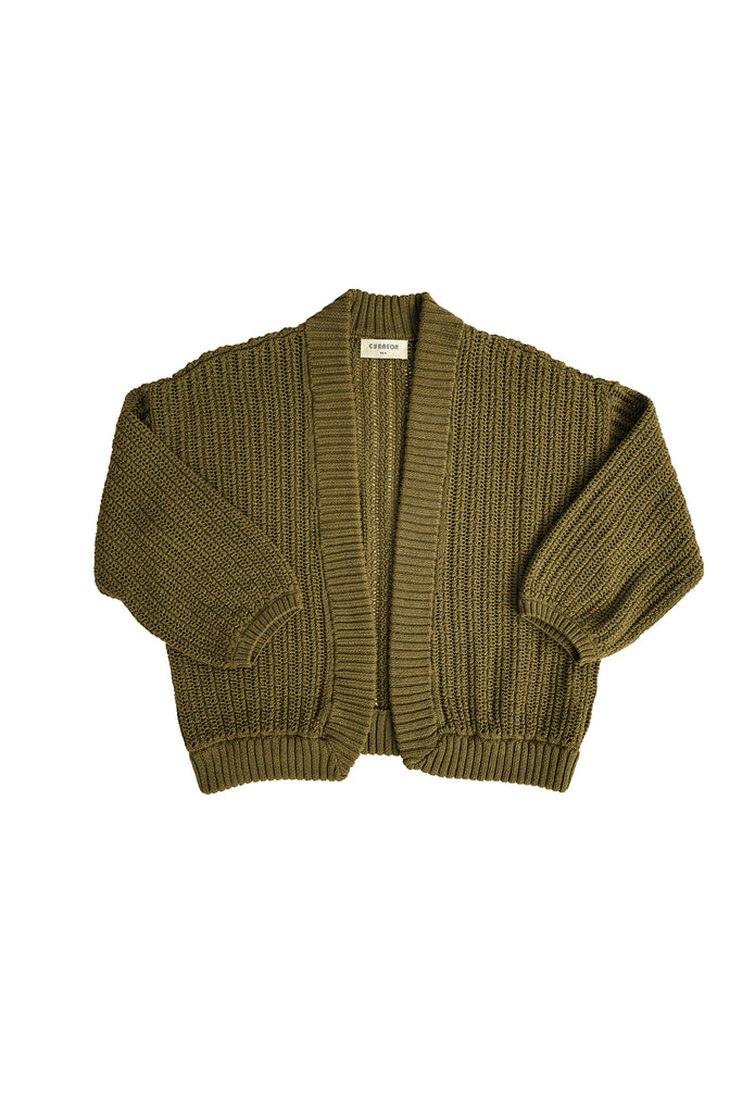 Maeva Cardigan in Fennel on white background