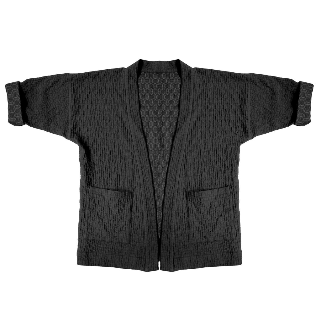 Jules Cardigan in Black on white background
