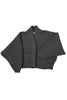 Lino Cardigan in Charcoal on white background