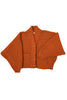 Lino Cardigan in Tomato on white background