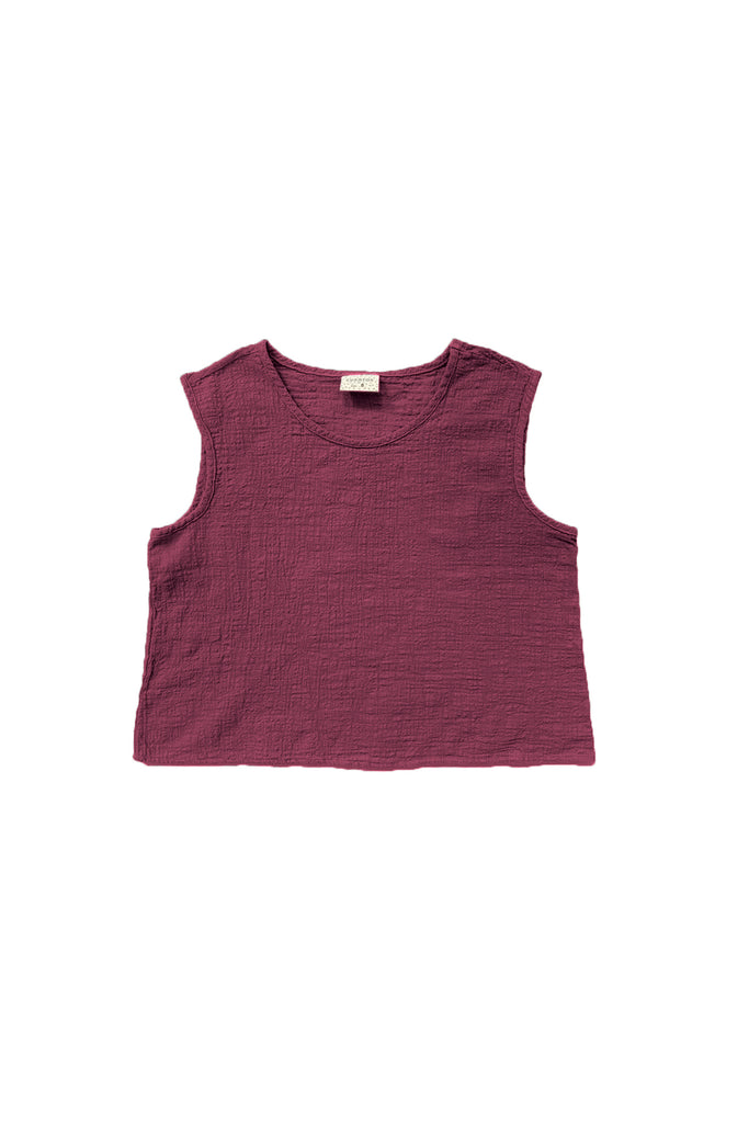 Minnie Tank in Burgundy on white background