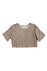 Noa Tee in Oat/Black Stripe on white background