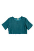 Noa Crop Tee in Ocean on white background