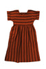 Perry Stripe Dress in Brick on white background