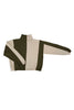 Sybil Vertical Stripe Sweater in Mud/Cream on white background