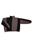 Sybil Vertical Stripe Sweater in Peppercorn/Black on white background