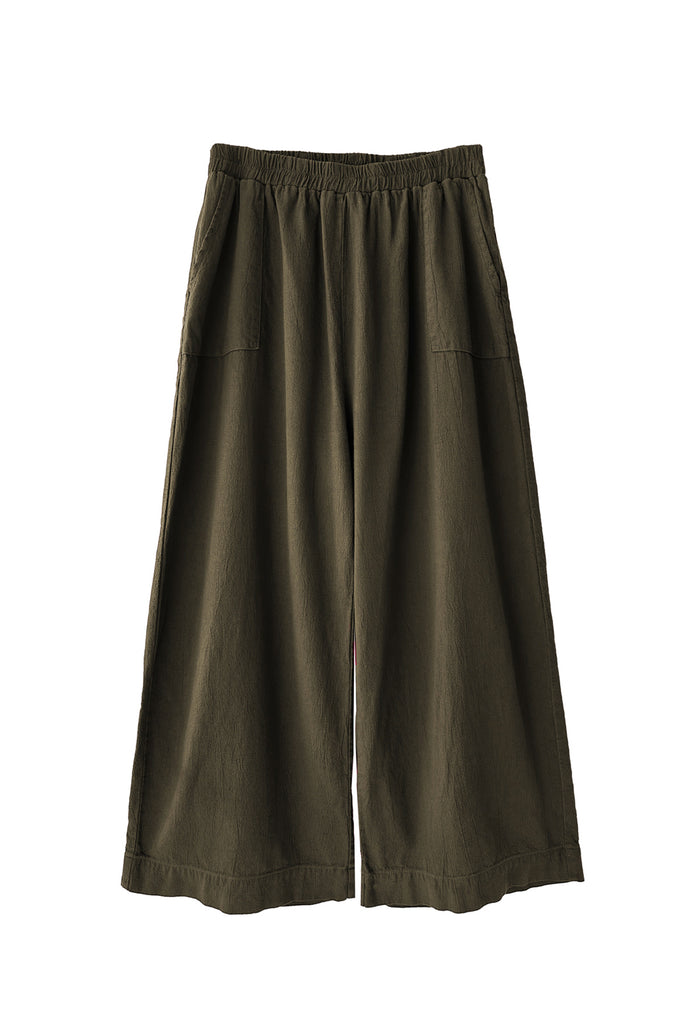 Wide Leg Pant in Mud on white background