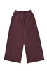 Quilted Wide Leg Pant in Burgundy on white background