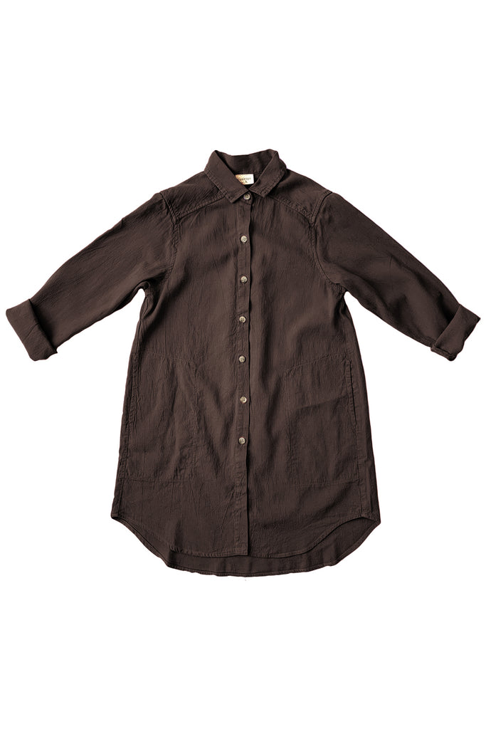 Workshirt in Chocolate on white background