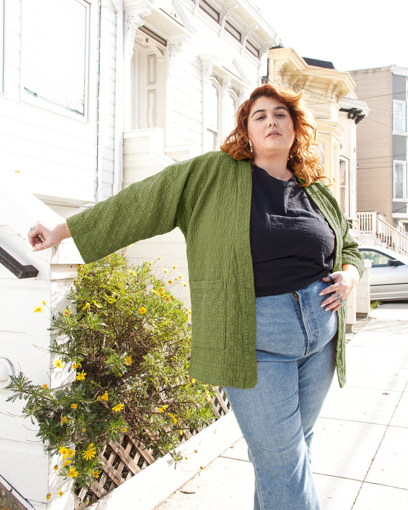 Spring sales green cardigan